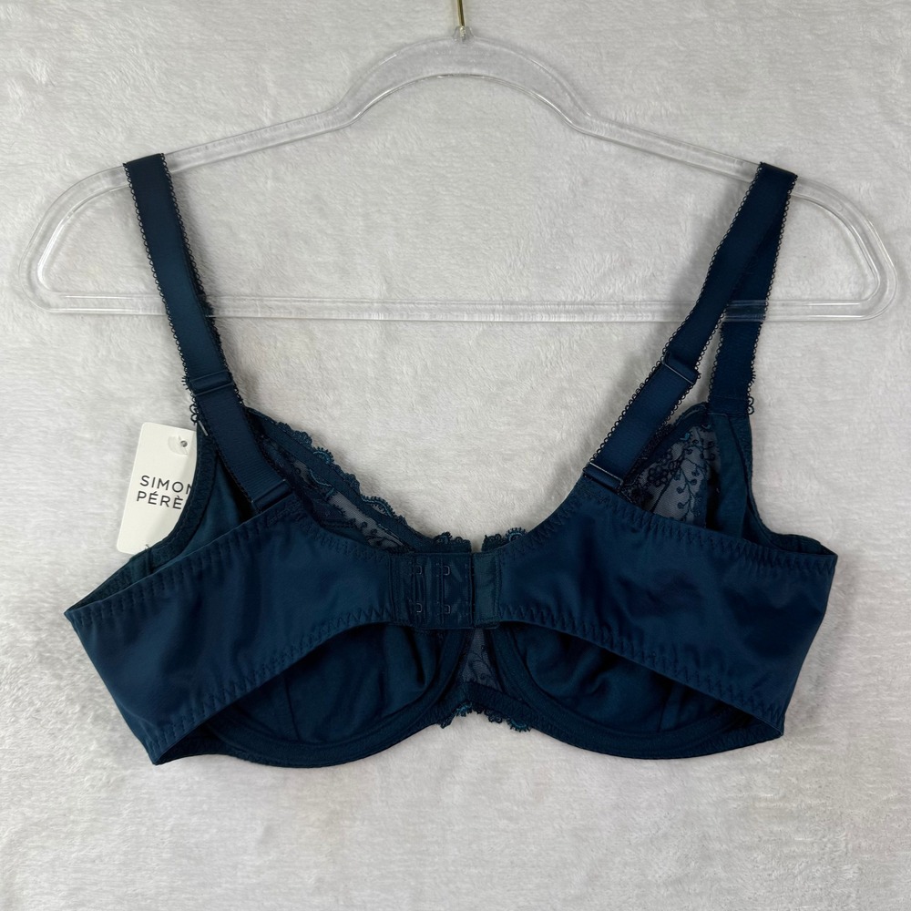 Simone Perele Prestige Blue Full Cup Support Bra 12X320 Embroidered Lace 36D NEW - Picture 11 of 12